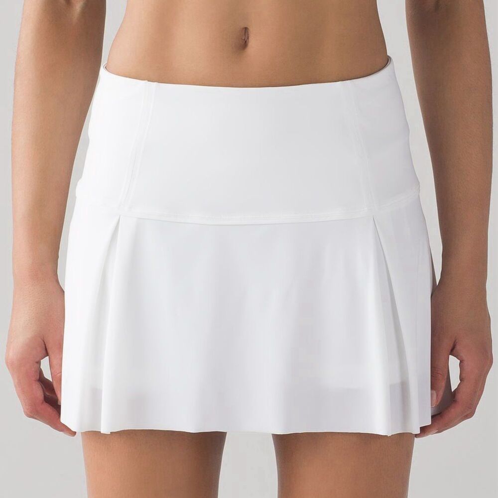 Lululemon Lost in Pace Tennis Panel Skirt White size 10 Athleisure Activewear